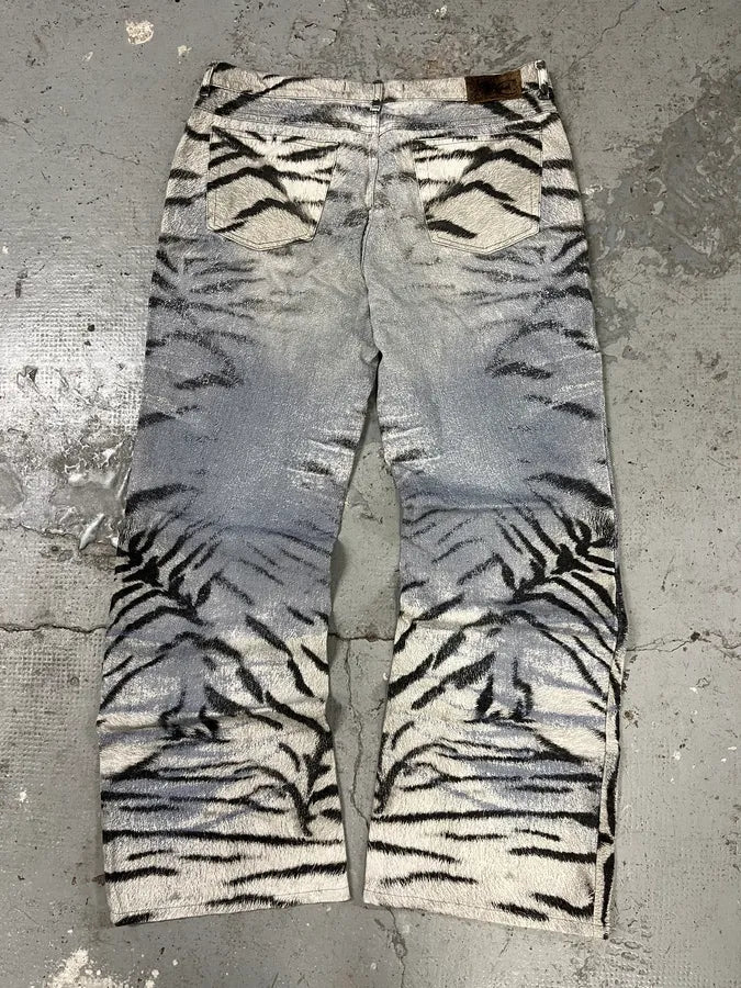 2000s Cavalli Savage Safari Blue Pants (M/L) 6