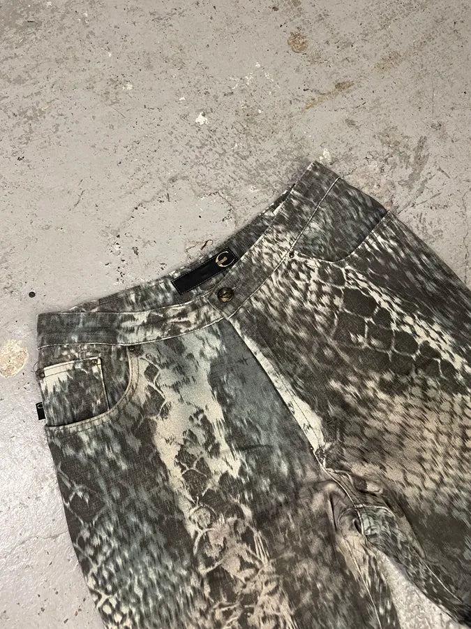 2000s Cavalli Scales Python Effect Pants gErWlEt 5