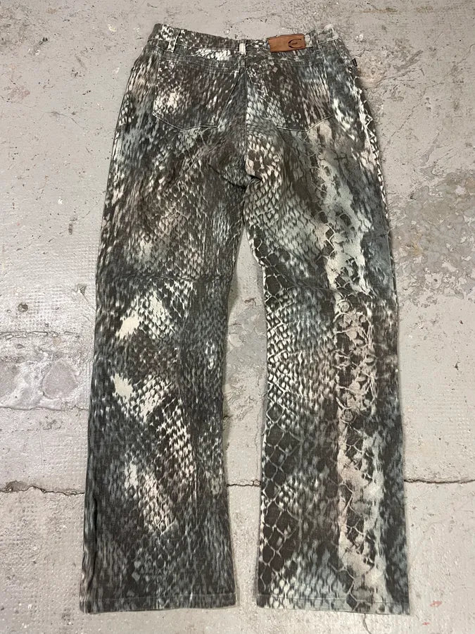 2000s Cavalli Scales Python Effect Pants gErWlEt 7