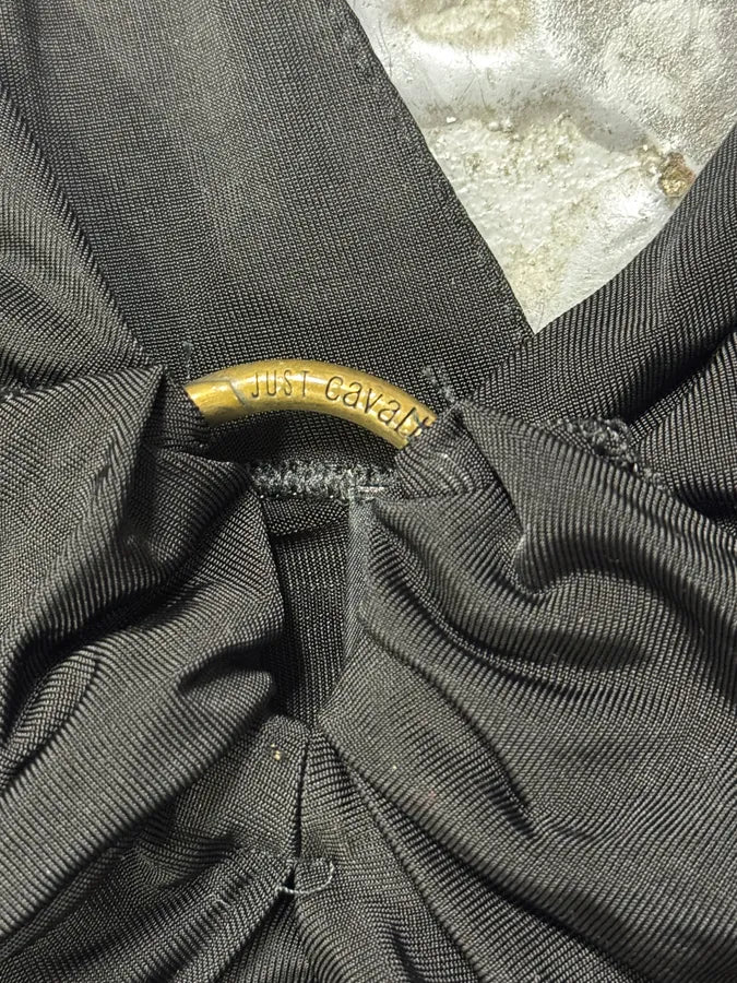 2000s Cavalli Sexy Long Black Dress AEeQayO 7