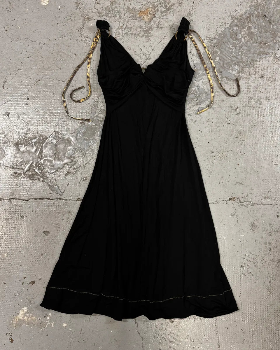 2000s Cavalli Sexy Long Black Dress AEeQayO 0