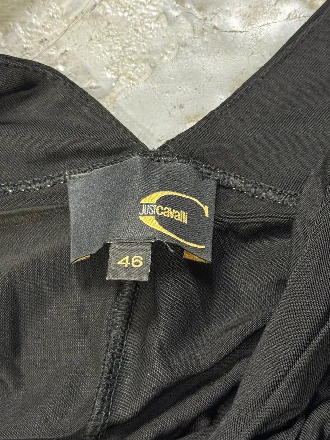 2000s Cavalli Sexy Long Black Dress AEeQayO 8