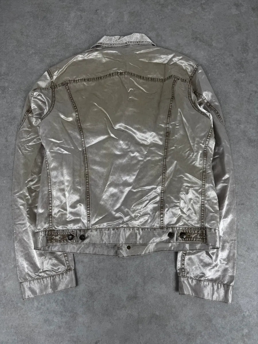 AW2003 Cavalli Shiny Beige Trucker Jacket QbFHmUe 3