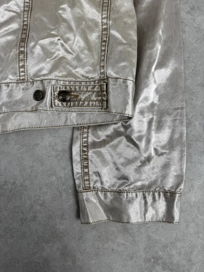 AW2003 Cavalli Shiny Beige Trucker Jacket QbFHmUe 8