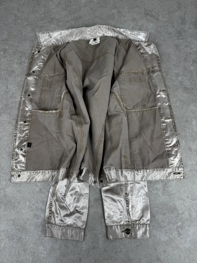 AW2003 Cavalli Shiny Beige Trucker Jacket QbFHmUe 6