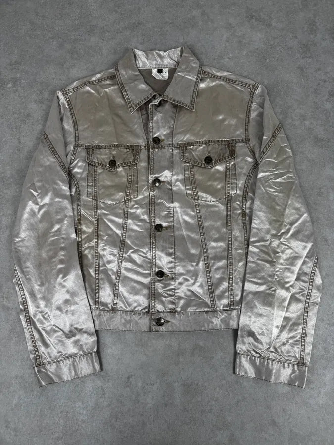 AW2003 Cavalli Shiny Beige Trucker Jacket QbFHmUe 2