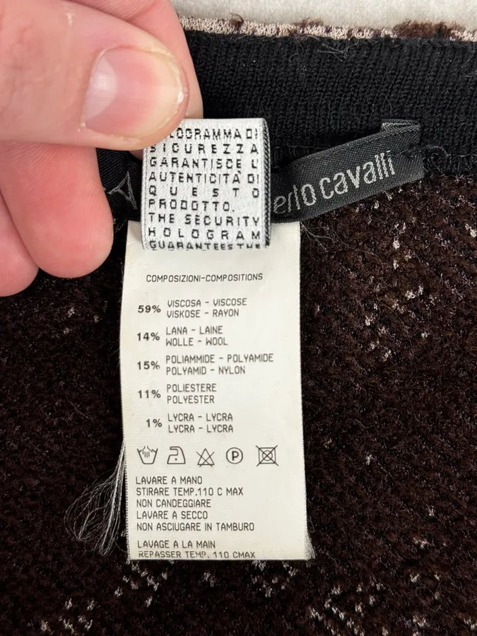 2000s Cavalli Leopard Pattern Brown Skirt cDEAtXd 9