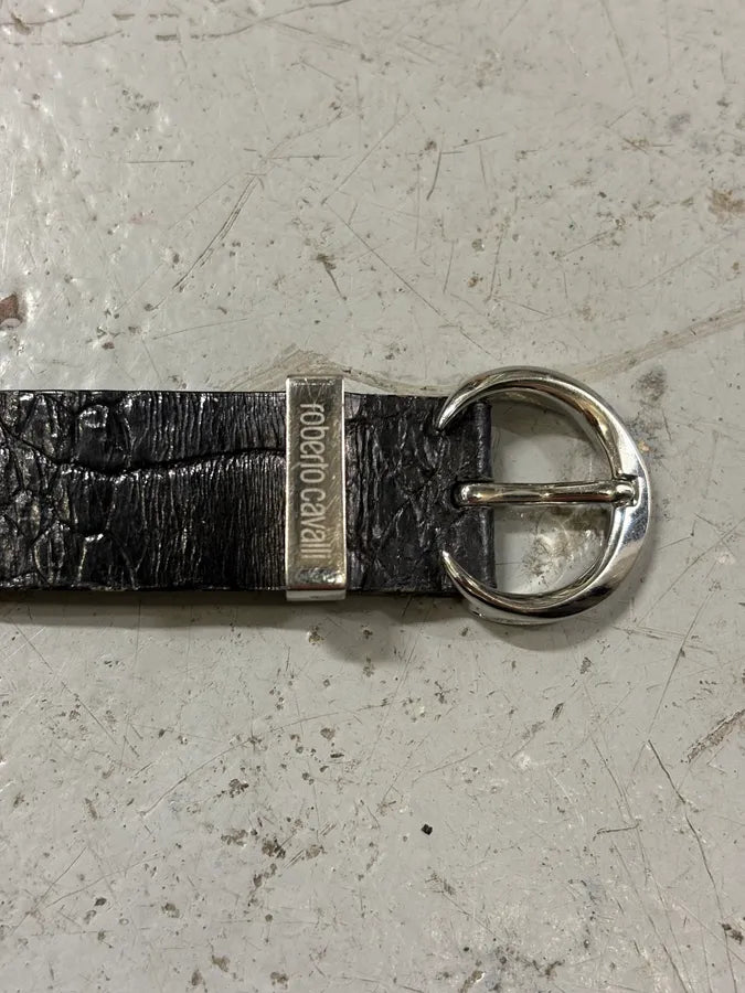 2000s Cavalli Snake Black Leather Watch fCLcngq 5