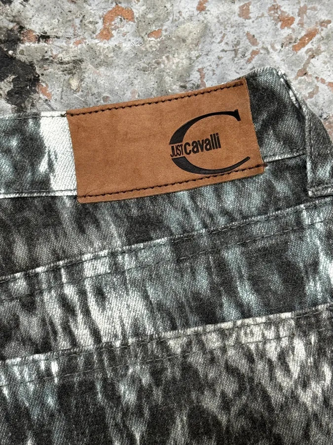 2000s Cavalli Snake Print Grey Pants fHTfVfO 6