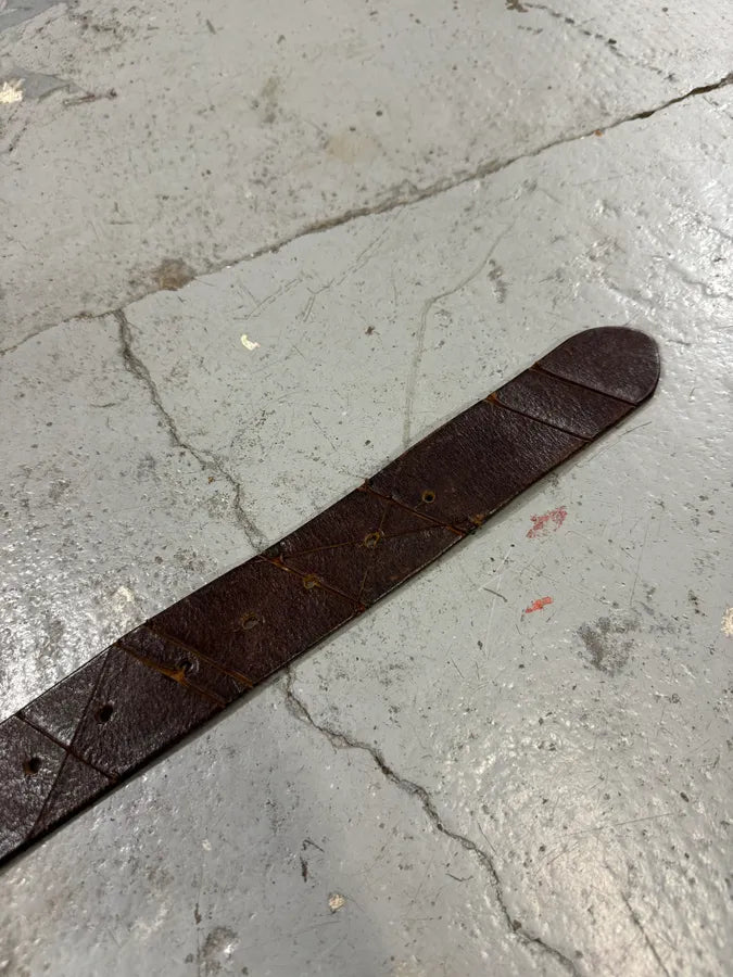 2000s Cavalli Snake vs Tiger Buckie Brown Leather Belt EeUSmzM 4