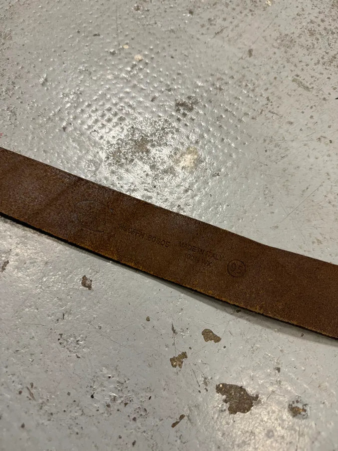 2000s Cavalli Snake vs Tiger Buckie Brown Leather Belt EeUSmzM 6