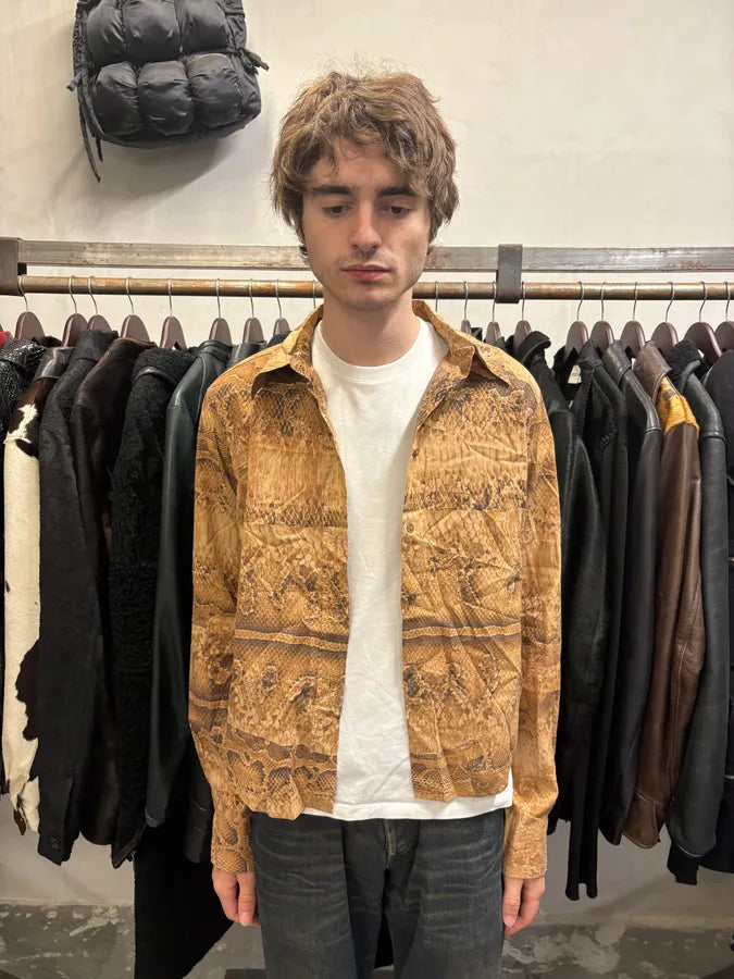 2000s Cavalli Snakeskin Effect Shirt (XS/S) fjiZJcg 1