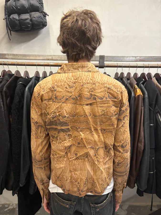 2000s Cavalli Snakeskin Effect Shirt (XS/S) fjiZJcg 2