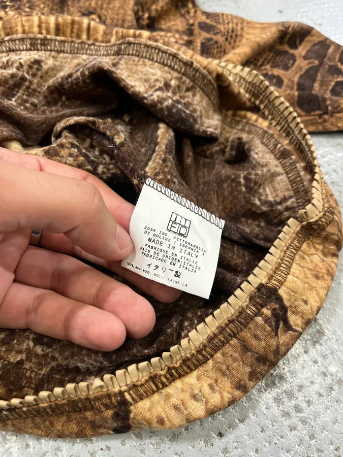 2000s Cavalli Snakeskin Print Brown Longsleeves vcUBAkG 8