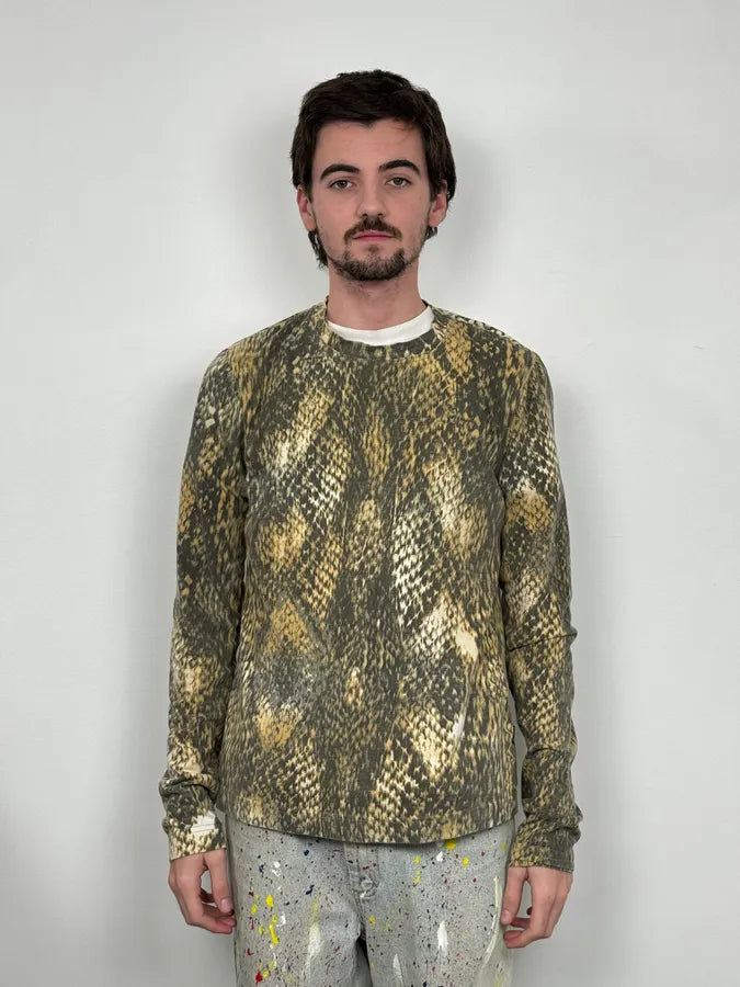 2000s Cavalli Snakeskin Print Longsleeves T-Shirt YoYwXgo 1