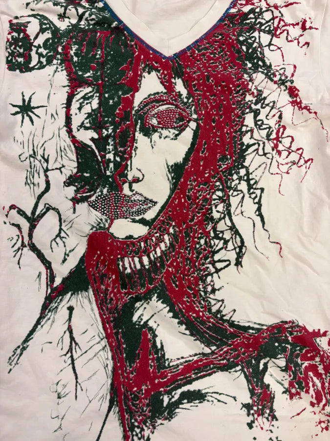 2000s Cavalli Steroid Roots White T-Shirt dOphgDl 5