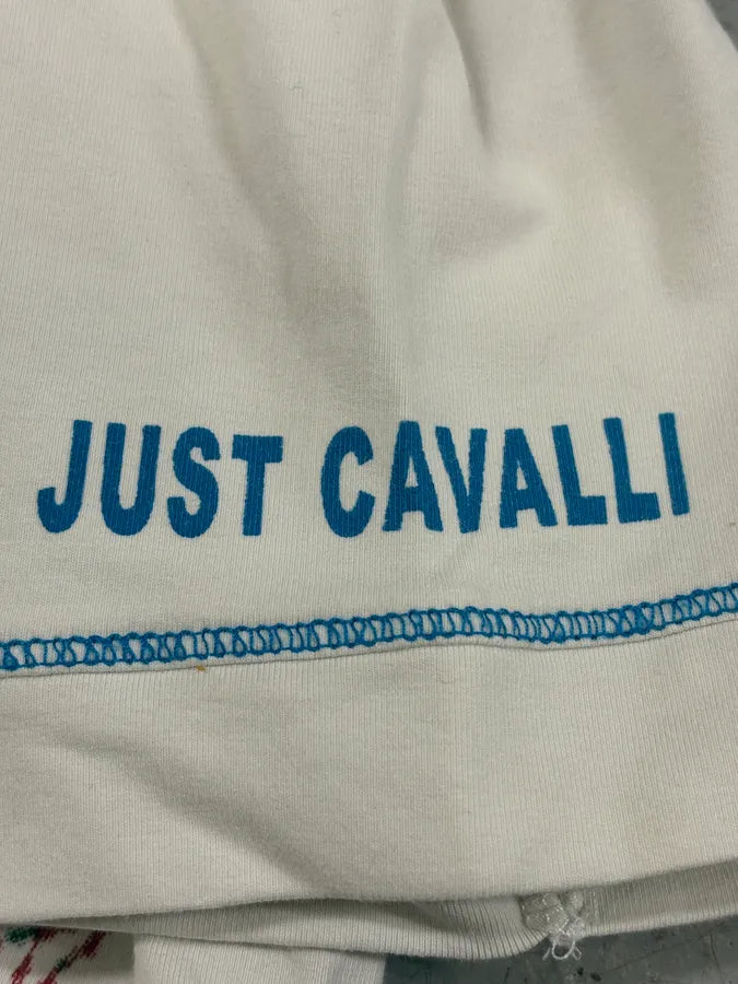 2000s Cavalli Steroid Roots White T-Shirt dOphgDl 7