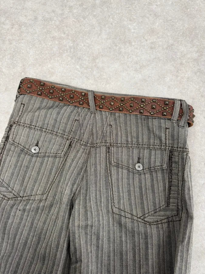 2000s Cavalli Studded Brown Leather Belt GHWyWCd 4