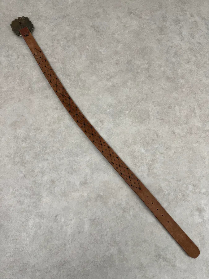 2000s Cavalli Studded Brown Leather Belt GHWyWCd 7