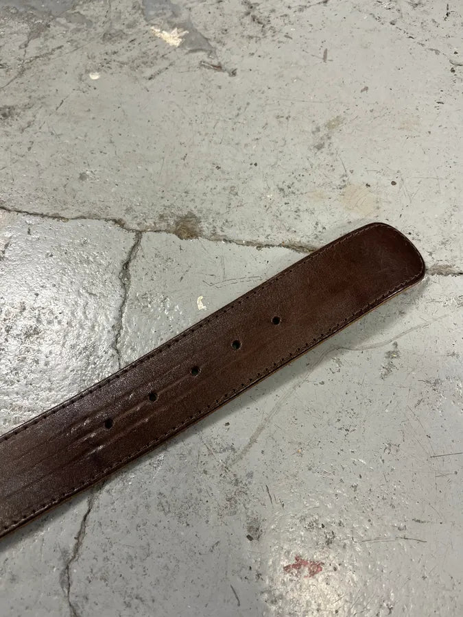 2000s Cavalli Studded Leather Brown Belt EcdOour 6