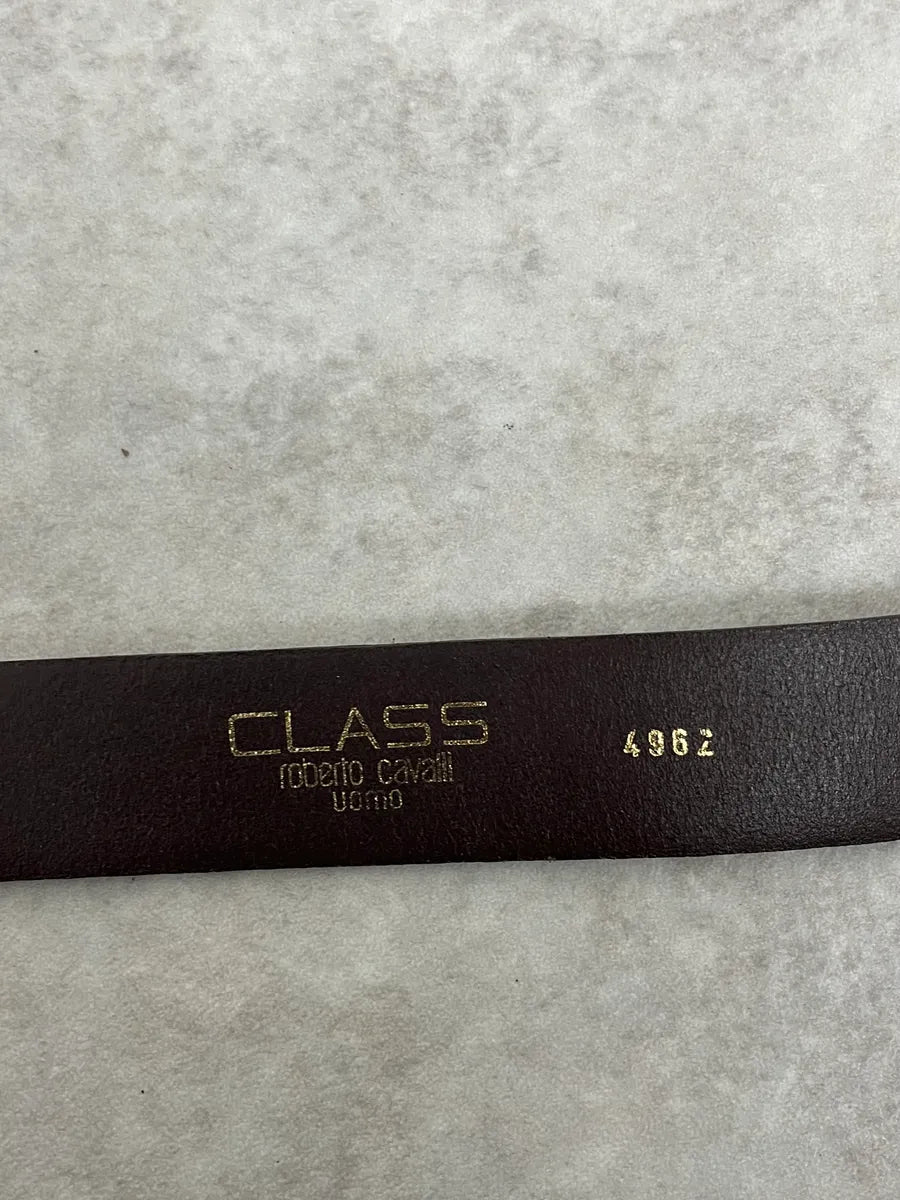 2000s Cavalli Suede Leather Crocodile Effet Belt msUeRMM 5