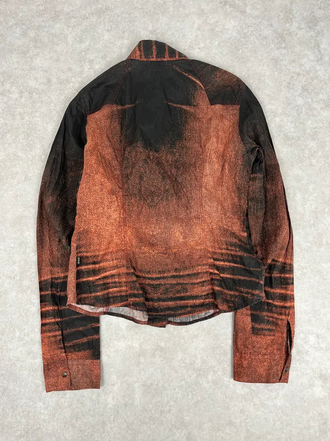SS2004 Cavalli Sunset Copper Overprint Shirt IdEeQck 5