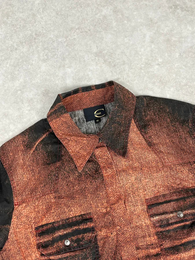 SS2004 Cavalli Sunset Copper Overprint Shirt IdEeQck 4
