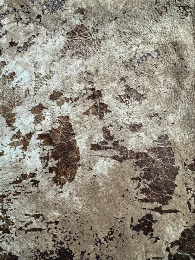 2000s Cavalli Textured Gradient Leather Brown & Beige Marble Pants XvrNBpX 7