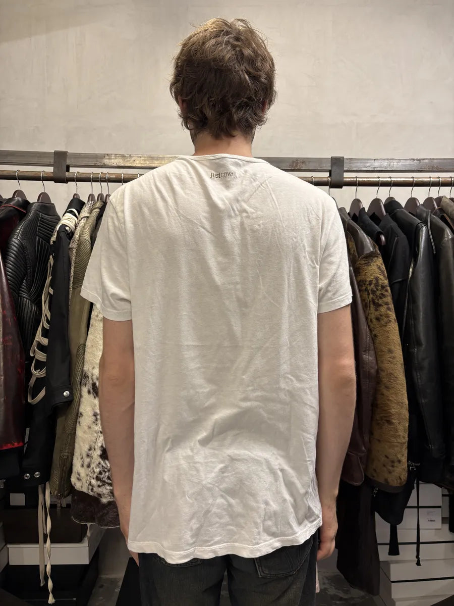 2000s Cavalli Tiger White T-Shirt tTLMluA 2