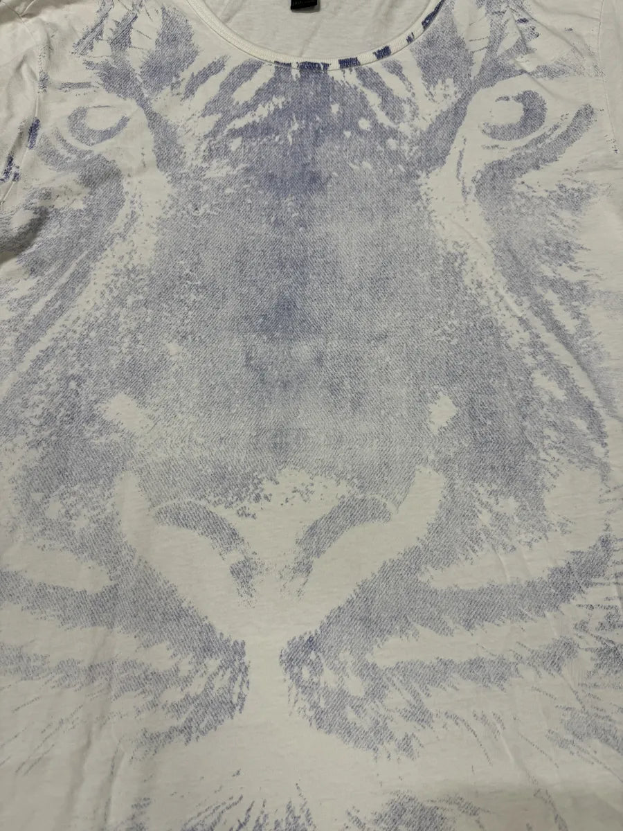 2000s Cavalli Tiger White T-Shirt tTLMluA 7