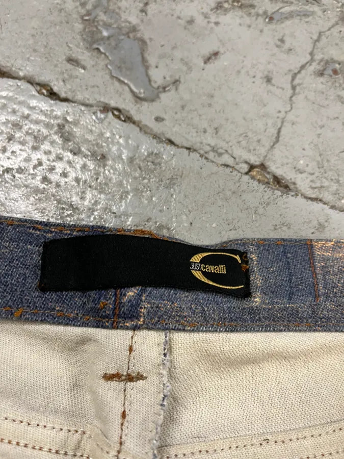 2000s Cavalli Trompe L’Œil Denim Effect Pants epqnAAH 11