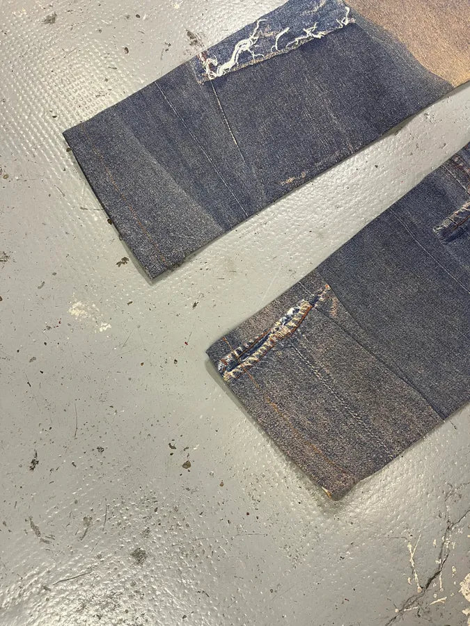 2000s Cavalli Trompe L’Œil Denim Effect Pants epqnAAH 9