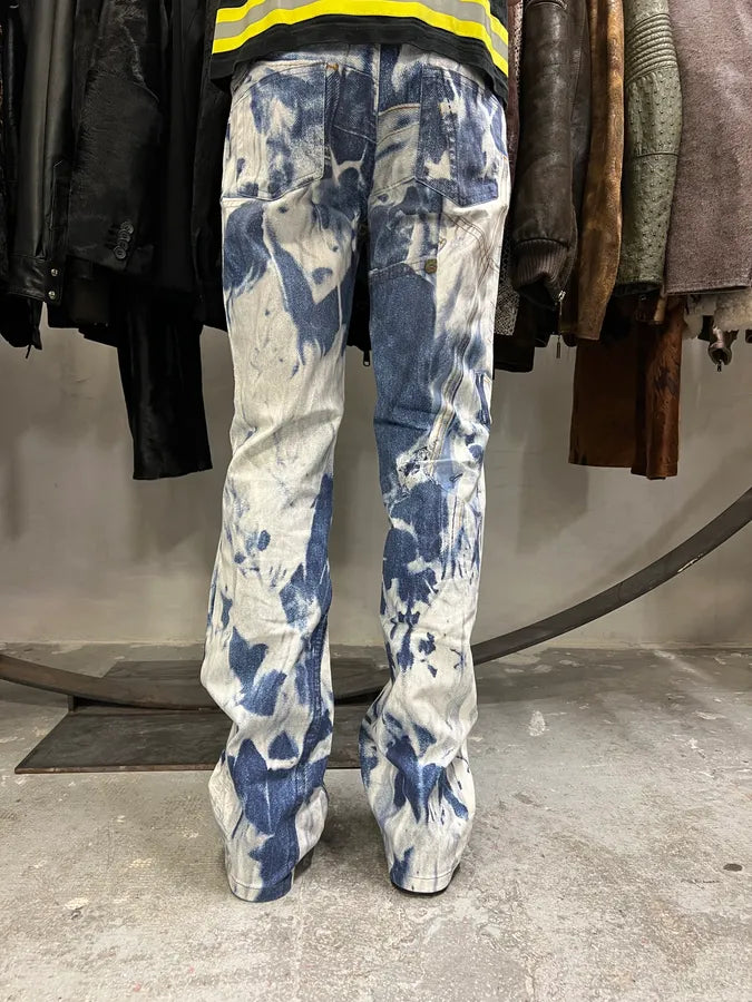 2000s Cavalli Trompe L’oeil Denim Pants (S) 2