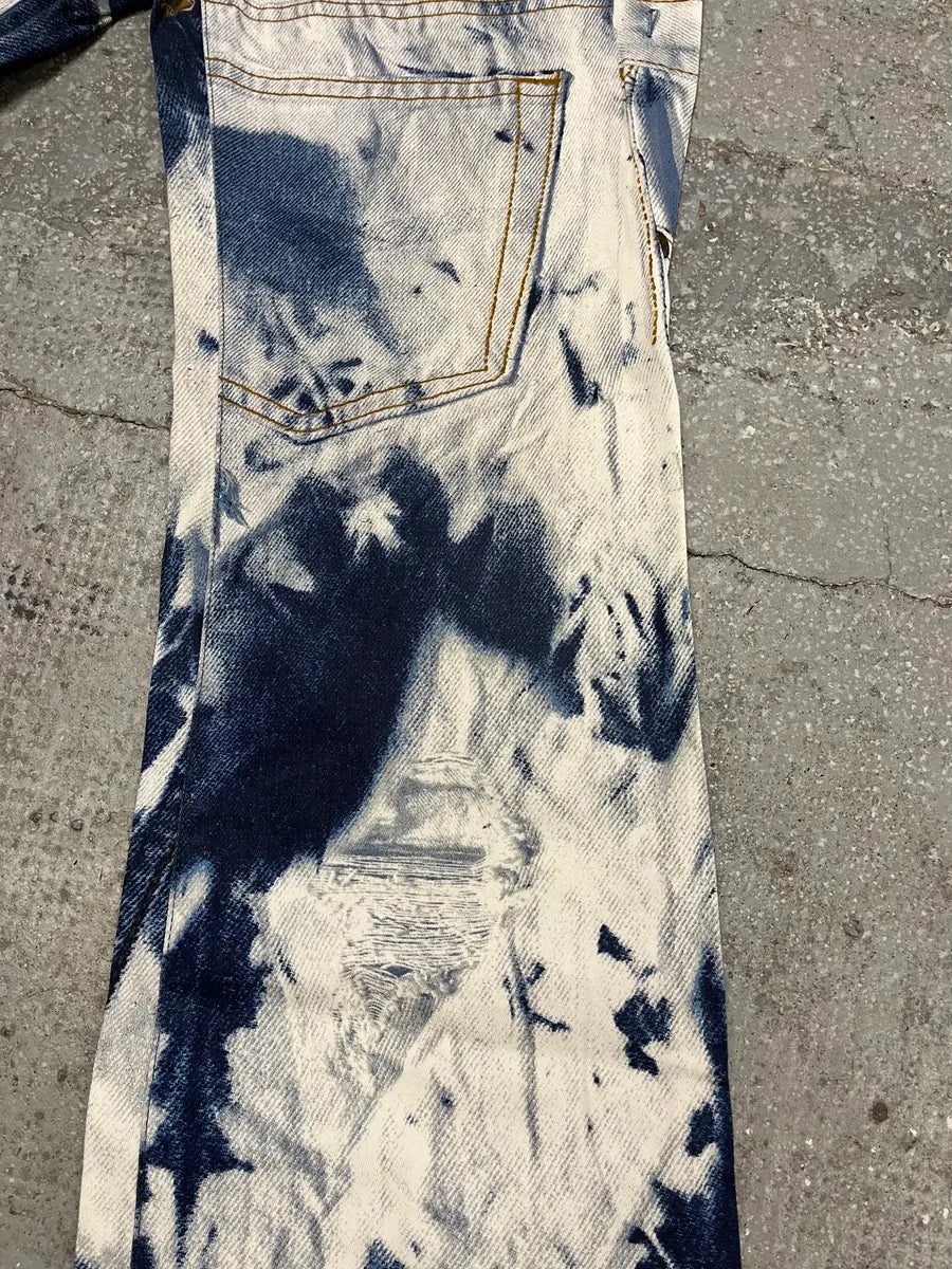 2000s Cavalli Trompe L’oeil Denim Pants (S) 6