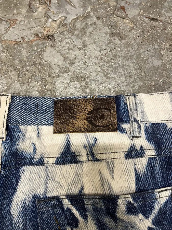 2000s Cavalli Trompe L’oeil Denim Pants (S) 7