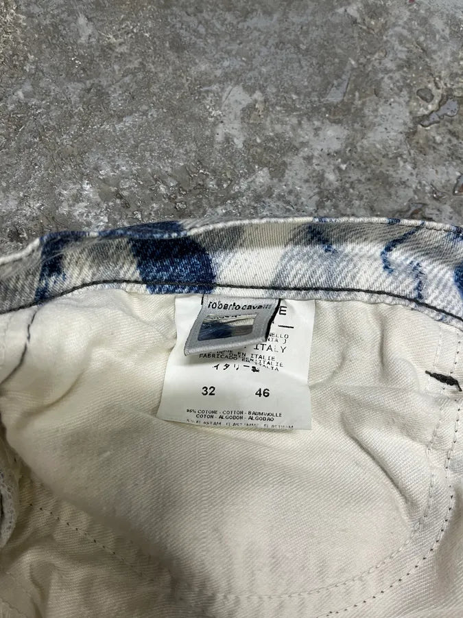 2000s Cavalli Trompe L’oeil Denim Pants (S) 8