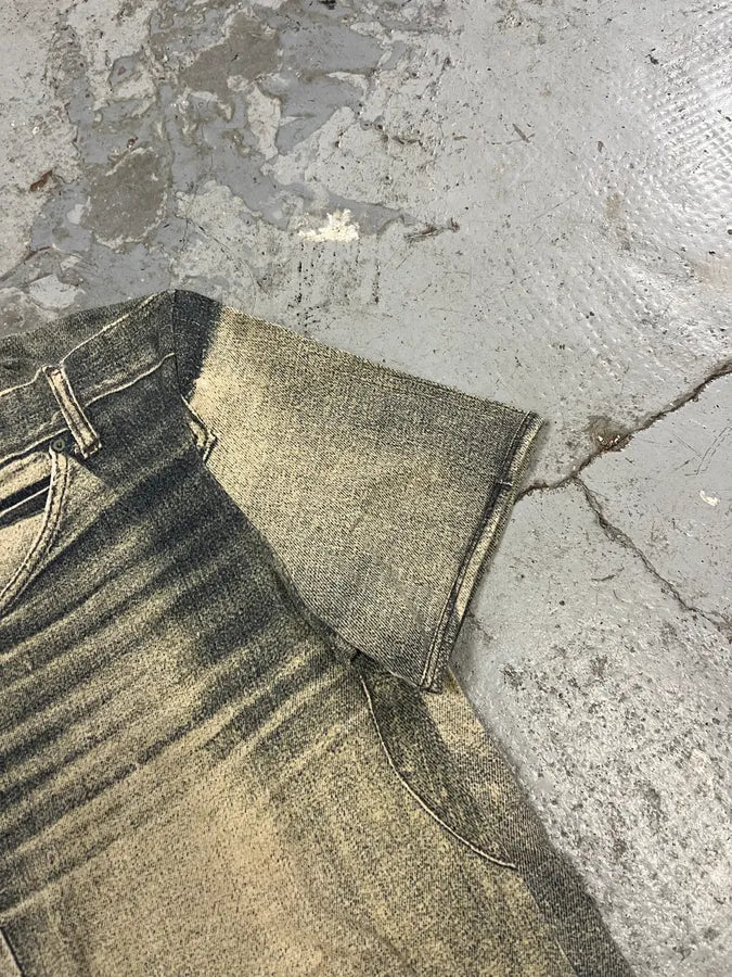 2000s Cavalli Trompe L’Oeil Grey T-Shirt ZfgHFVS 4