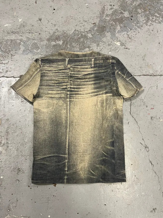2000s Cavalli Trompe L’Oeil Grey T-Shirt ZfgHFVS 5