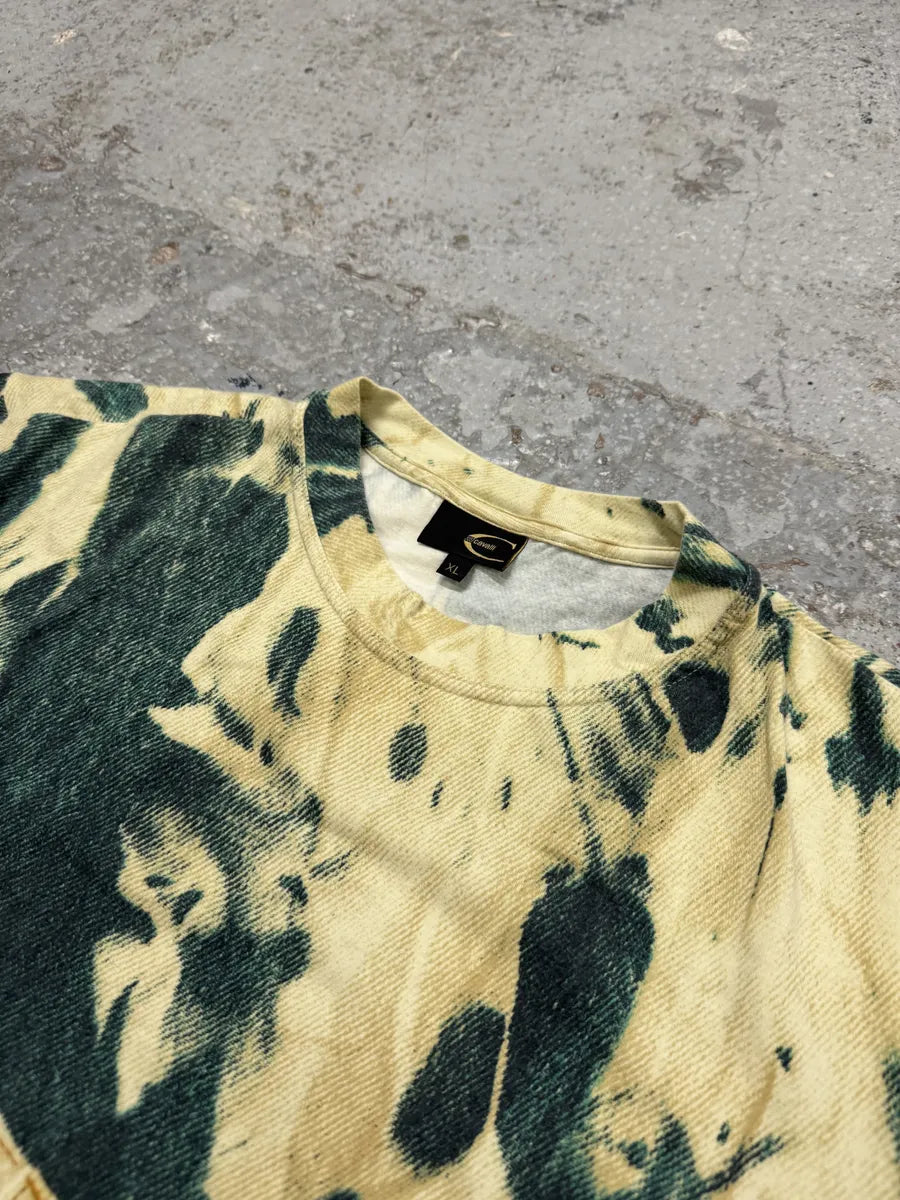 2000s Cavalli Trompe L’oeil White & Green T-Shirt NutDCUK 7