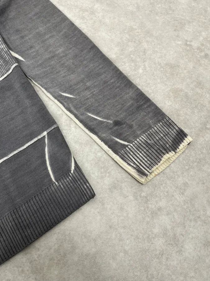 2000s Cavalli Two Tone Grey & Cream Abstract Turtleneck EnZJQRC 5