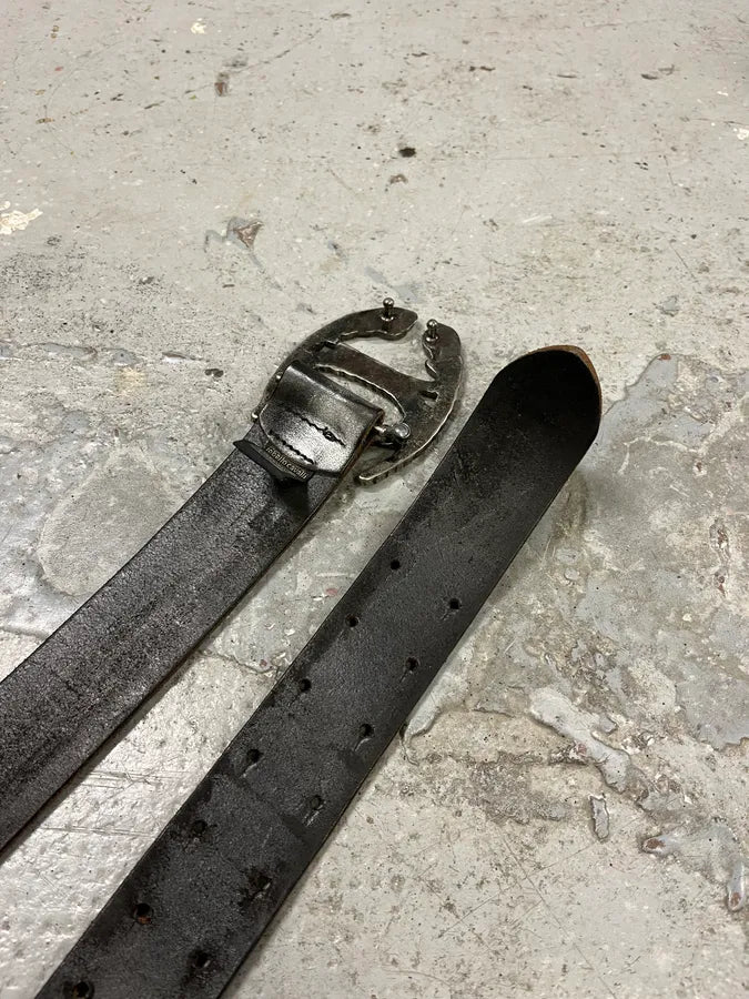 2000s Cavalli Two Tones Black & Silver Leather Belt HhanIdJ 5