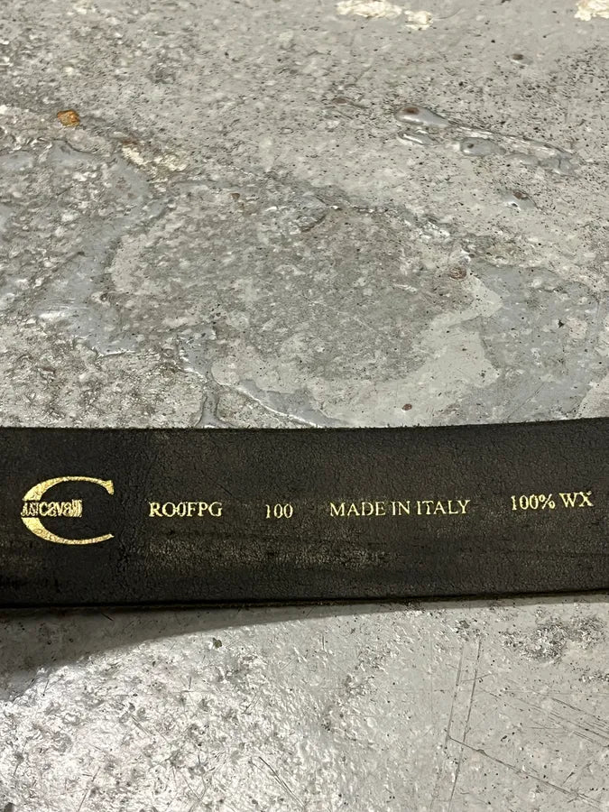 2000s Cavalli Two Tones Black & Silver Leather Belt HhanIdJ 7