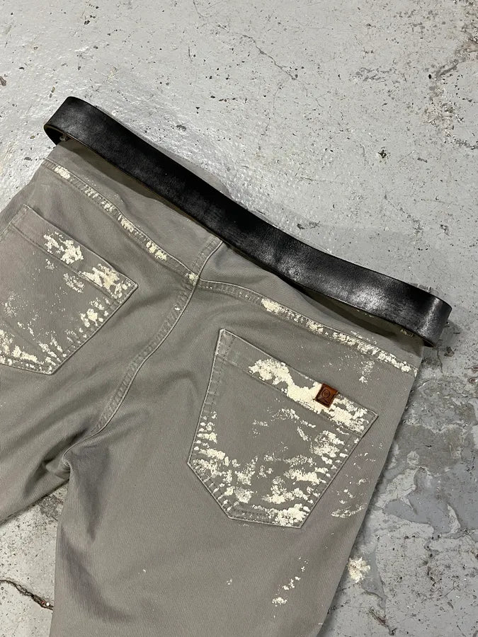 2000s Cavalli Two Tones Black & Silver Leather Belt HhanIdJ 2