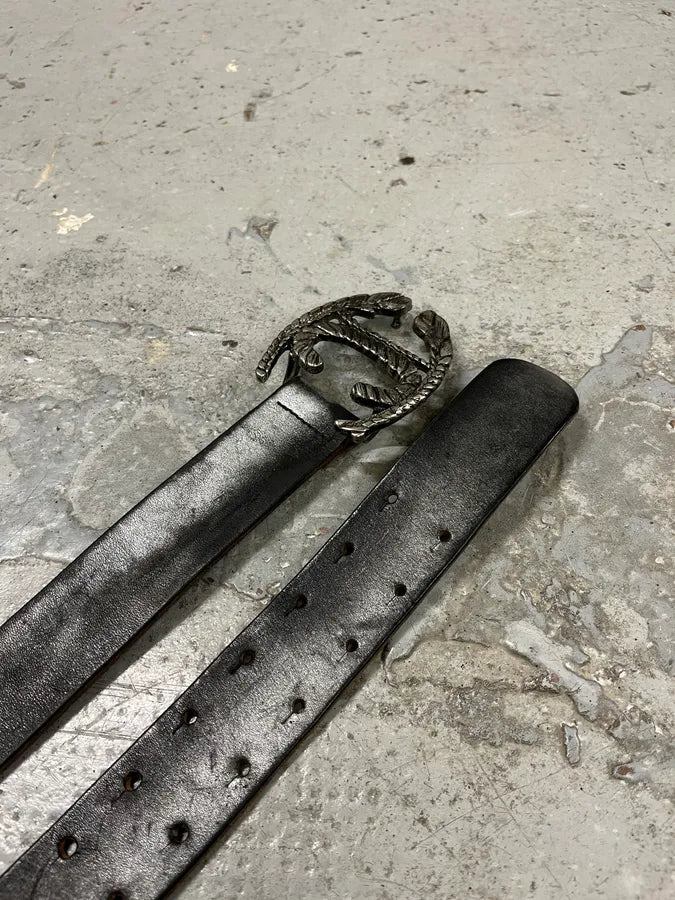 2000s Cavalli Two Tones Black & Silver Leather Belt HhanIdJ 4