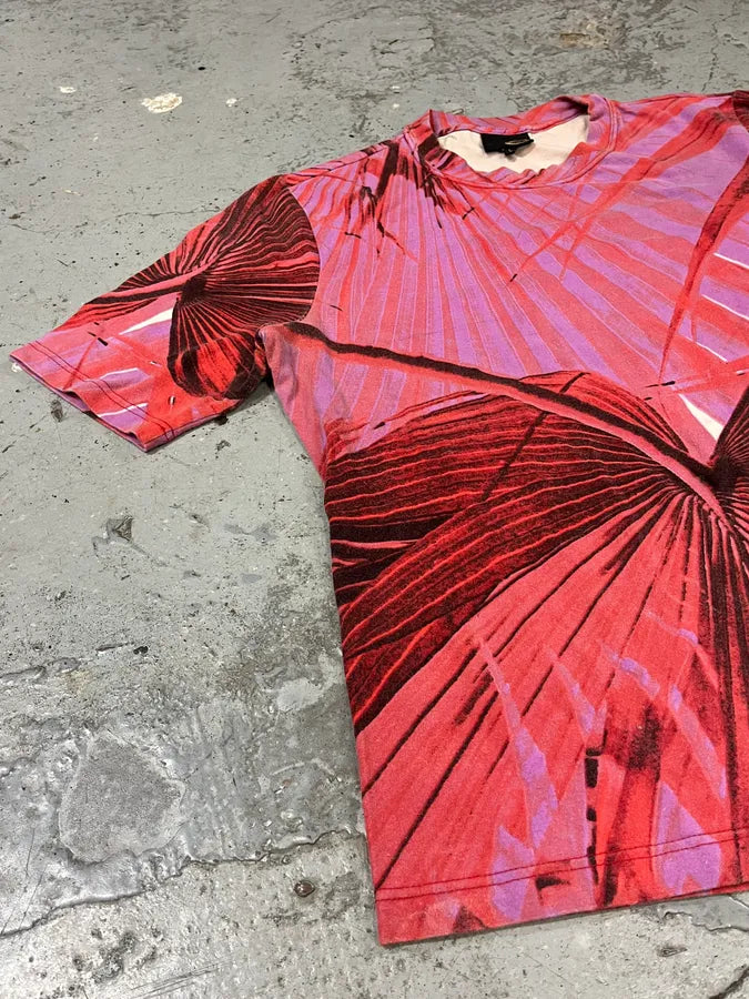 2000s Cavalli Vegetation Pink T-Shirt zQdsWmn 2