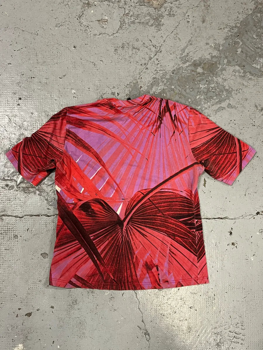 2000s Cavalli Vegetation Pink T-Shirt zQdsWmn 3