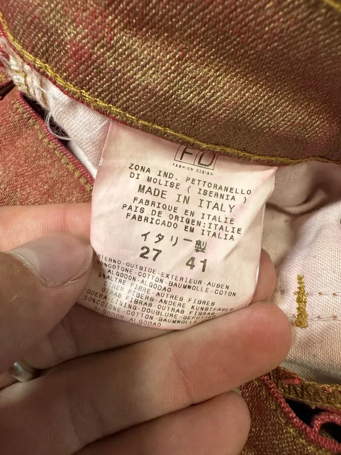 2000s Cavalli Vibrant Golden Aura Pink Pants MDIoSgu 10