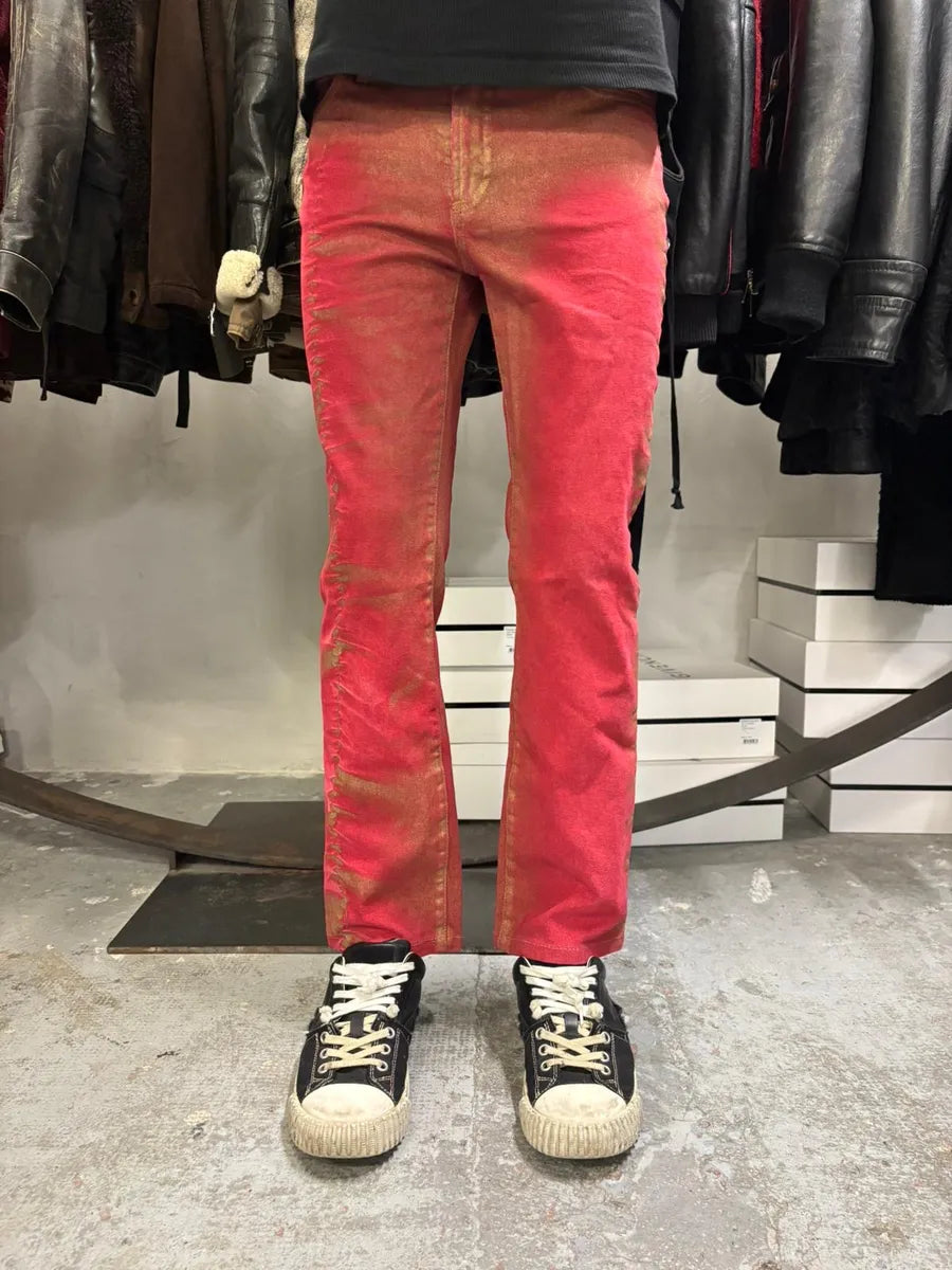 2000s Cavalli Vibrant Golden Aura Pink Pants MDIoSgu 4