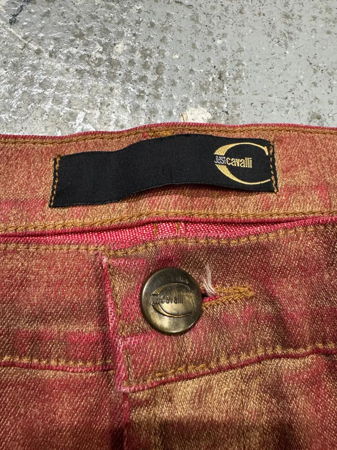 2000s Cavalli Vibrant Golden Aura Pink Pants MDIoSgu 9