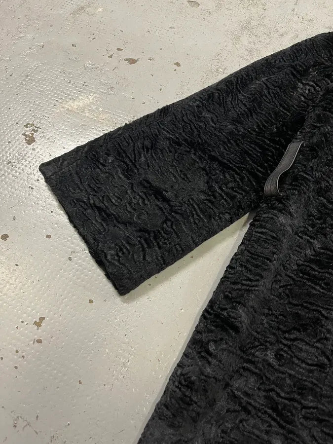 2000s Cavalli Wavy Fake Fur Black Coat ppnyxbE 5